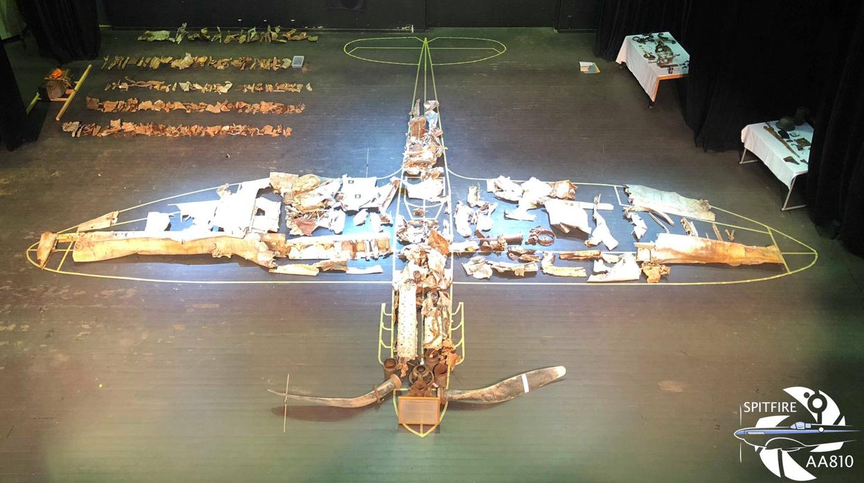 Las primeras piezas encontradas del avión