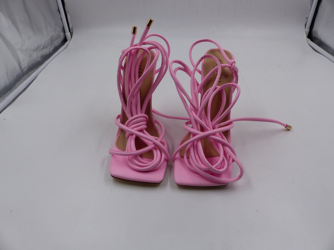 SIMMI LONDON KAILI-2 WOMENS XYLIA PINK STRAPPY MID HEEL IN BABY PINK SIZE 8