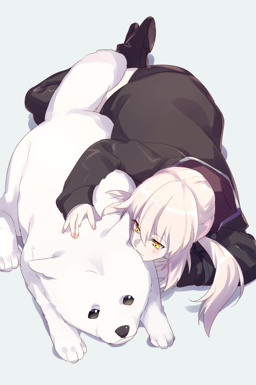 artoria-pendragon-cavall-the-2nd-and-saber-alter-fate-grand-or