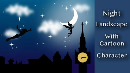 Creating Night Landscape With Cartoon Characters In Adobe Illustrator