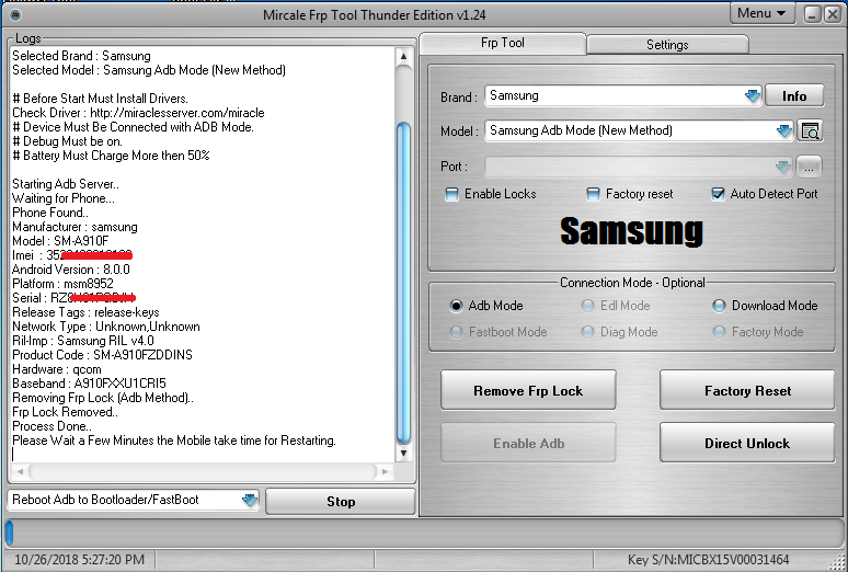 samsung a910f frp