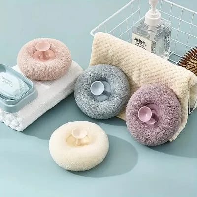 Exfoliating Soft Bath Sponge with Suction Cup Holder