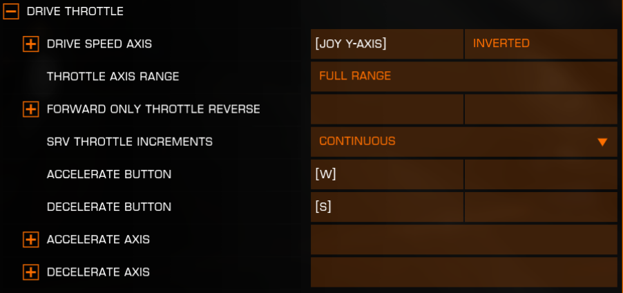 SRV throttle