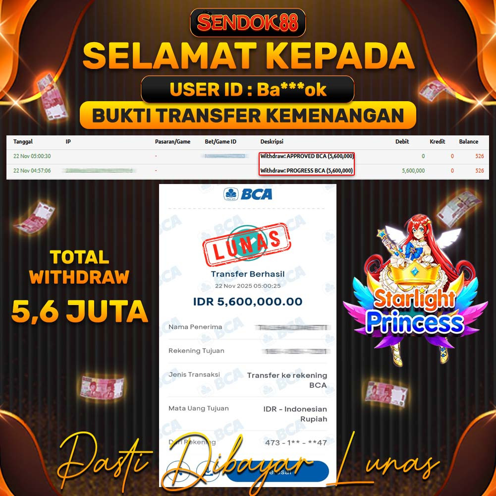 SENDOK88 JEPE! STARLIGHT PRINCESS Rp 5.600.000,- LUNAS!