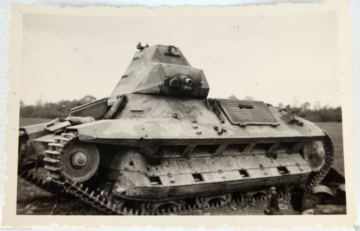 Original WK2 Foto französischer Panzer FCM 36 be