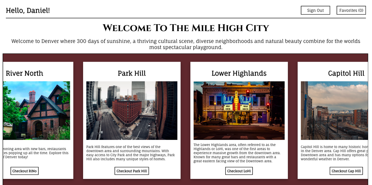 Picture of Neighborhoods Page