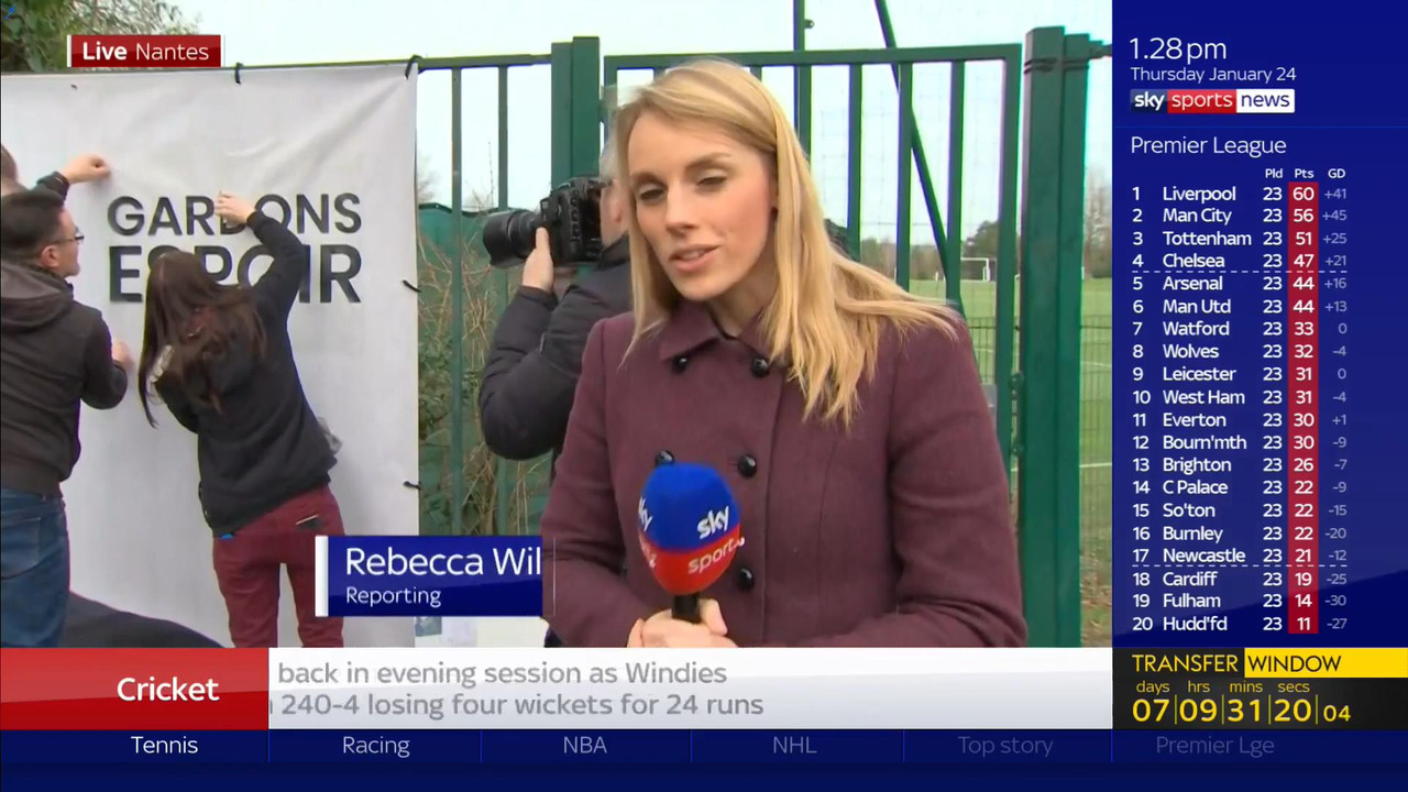 24 January - 13.00.00 - Sky Sports News. All the news from the P