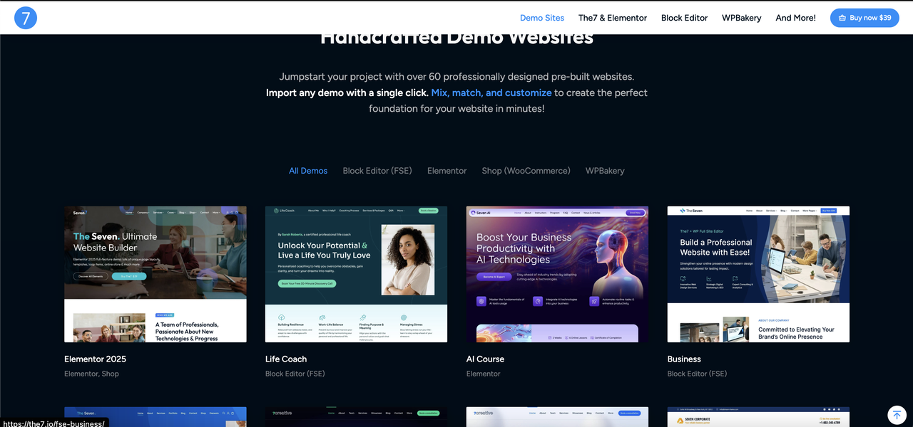 шаблоны the7 wordpress
