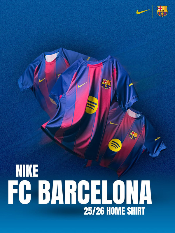 FC Barcelona 2025-26 Home Jersey Player Version