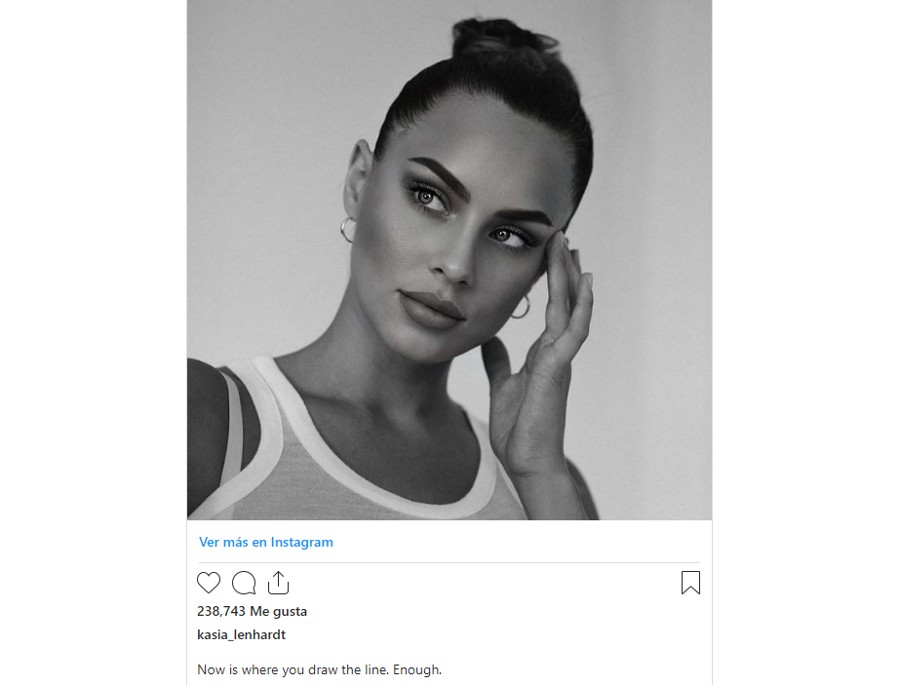 L'ultimo post di Kasia Lenhardt in Instagram.