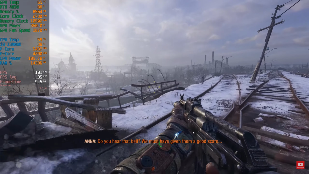 Metro Exodus Enhanced 12900K and Rtx 4090 bottleneck?scene | Hardwareluxx