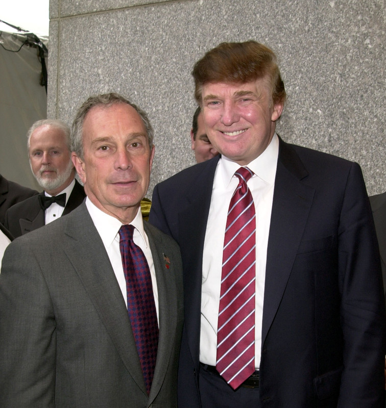 Michael Bloomberg and Donald Trump in 2003 during Bloomberg was Mayor of New York