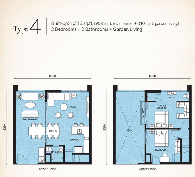 Est 8 Type E floor plan in Seputeh, Kuala Lumpur