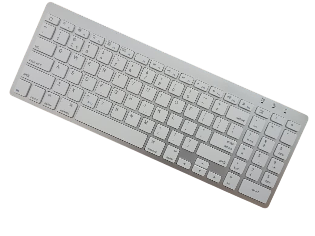 Slim wireless keyboard KB036 with long battery life and soft typing experience