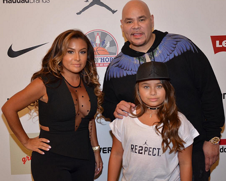 Fat Joe with his wife and daughter