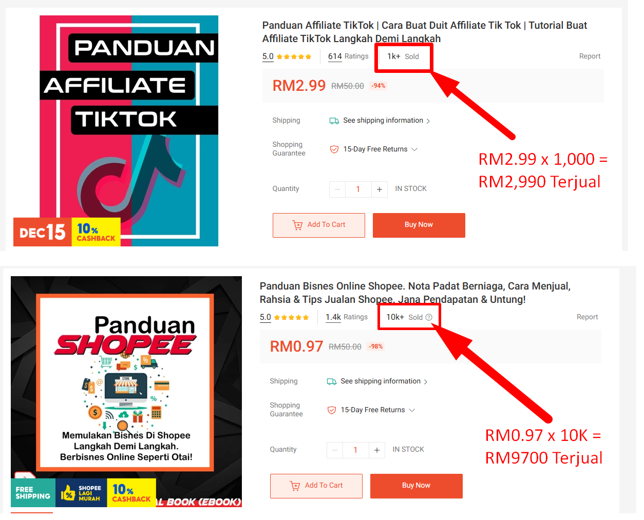 Jualan eBook di Shopee