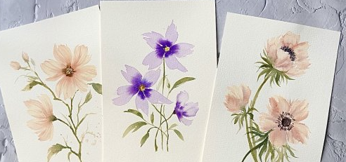 9 – Day Watercolor Floral Challenge : Improve your Painting Skills