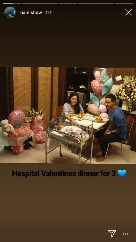 Unggahan Instastory Hamish Daud