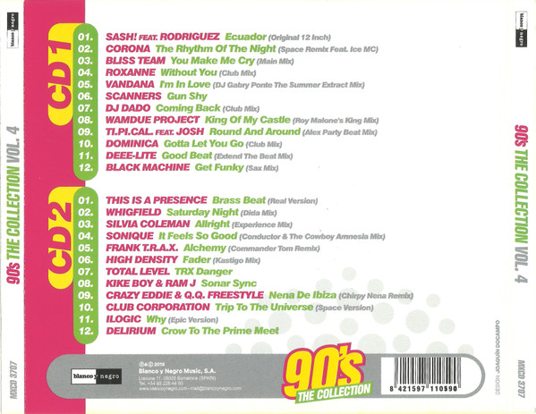 29/11/2023 - Various – 90's The Collection Vol.4 (2 x CD, Compilation)(Blanco Y Negro – MXCD 3707)   (WAV) R-13237986-1551991033-7435