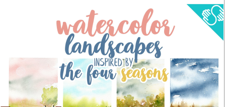 Watercolor landscapes inspired by the four seasons