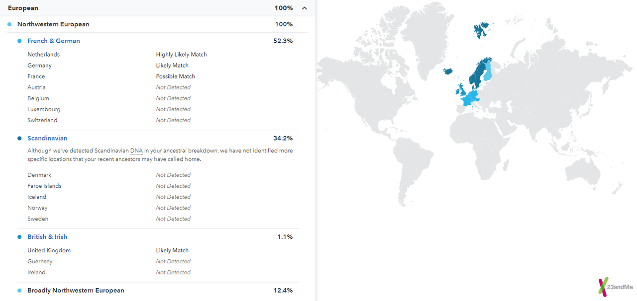 Dutch Dna Map Dutch (updated results) : r/AncestryDNA