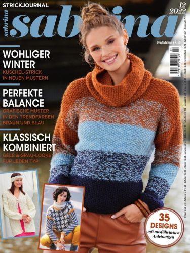 Cover: Sabrina Strickjournal Magazin No 12 Dezember 2022