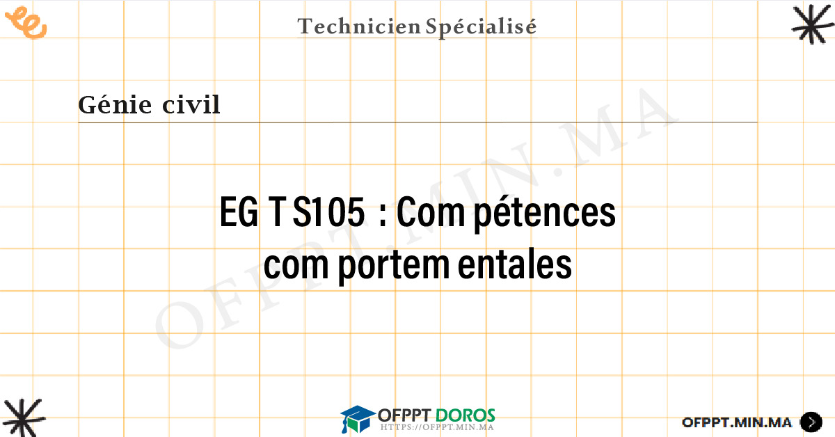Sommaire détaillé du cours Compétences comportementales EGTS105 OFPPT - Structure du module