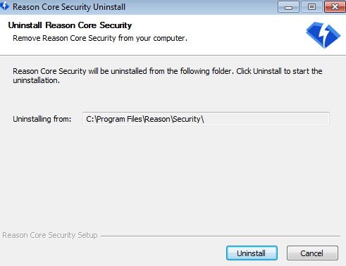 reason core security kaldırma - uninstall