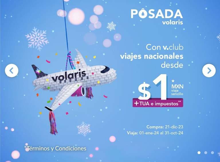 Volaris Vuelos domésticos sencillos con desde 1 tua e impuestos Viajando del 1 de