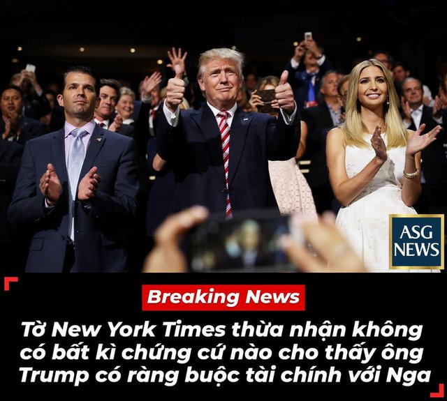 NYT thừa nhận ông Trump ko ràng buộc tài chánh với Nga 1