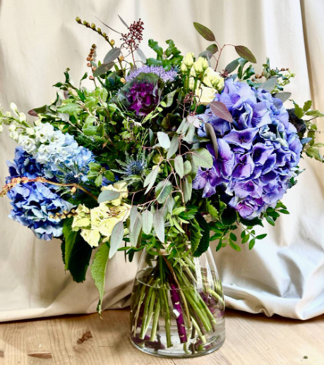 Ramo De Flores En Tonos Azules (Grande)