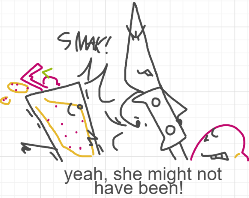 A panel from A Murder On The, episode six of the Board Boards object show by Furretwalk/WalkingFurret.