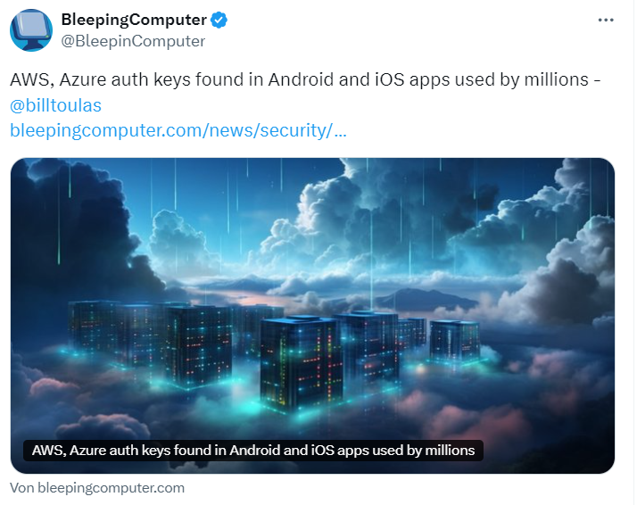 AWS-Credentials in Apps