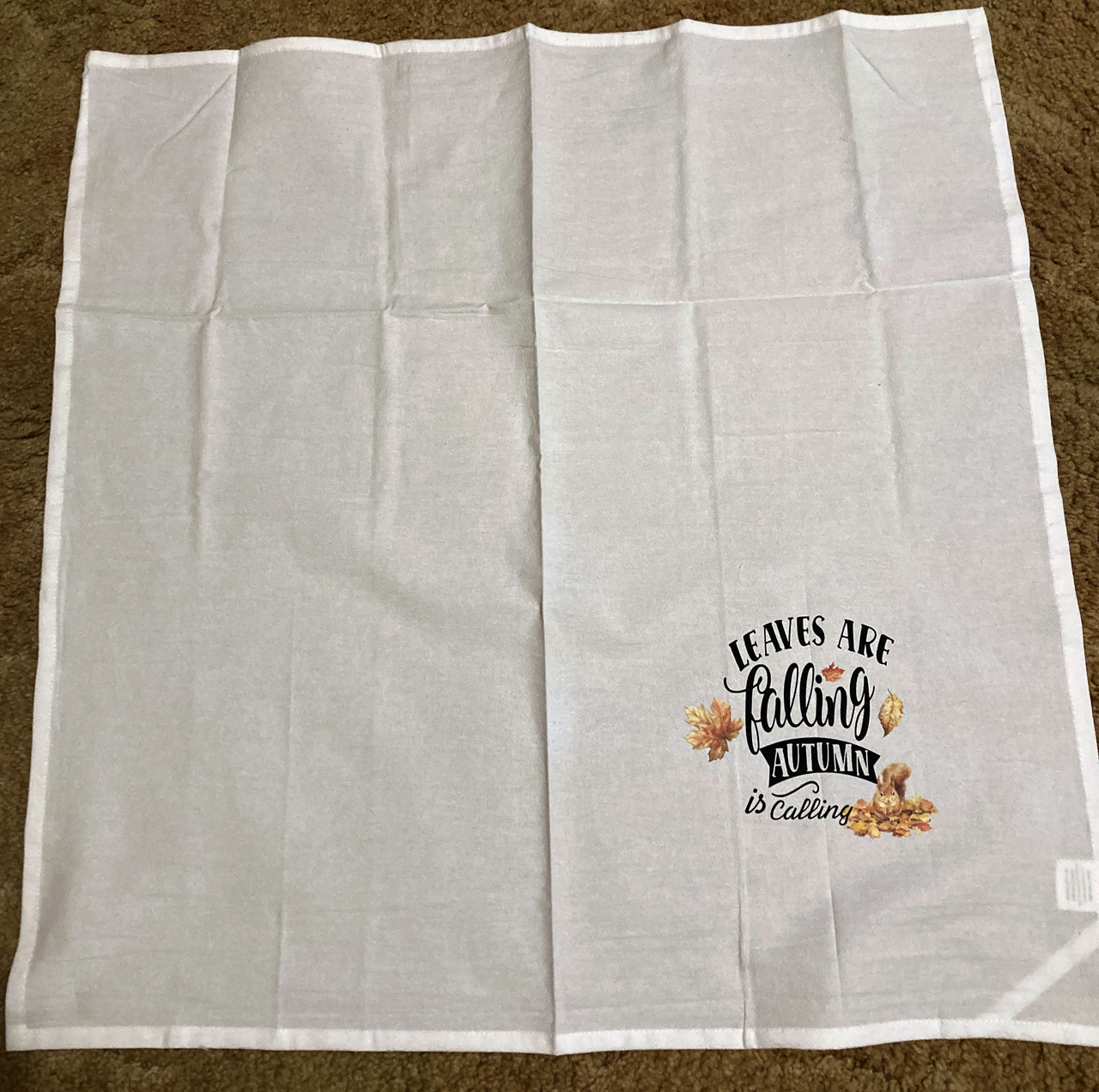 handcrafted autumn towel