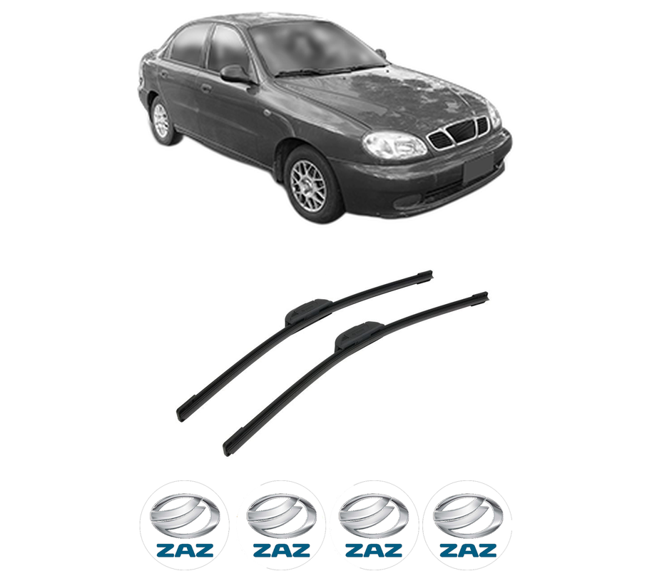 Set stergatoare auto ZAZ CHANCE Saloon (TF_, TA_) din 2009-2014, pentru parbriz auto, 2 bucati, Bosch Aerotwin Retrofit, din cauciuc siliconat rezistent, 4 Stickere Auto ZAZ