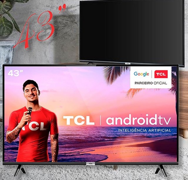 Smart TV LED 43″ Full HD TCL 43S6500FS Android, Controle Remoto com Comando de Voz, Google Assistant, HDR, Chromecast Integrado, Bluetooth e HDMI