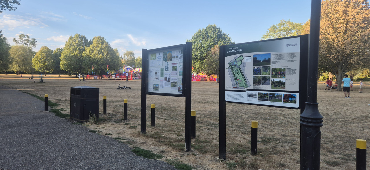 Open parkland at Canons Park, Stanmore