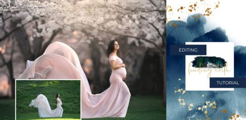 Lindsey Gutierrez - Floral Maternity Compositing Edit