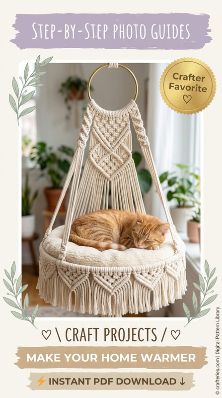 Cat resting in macrame hammock 20260921171102