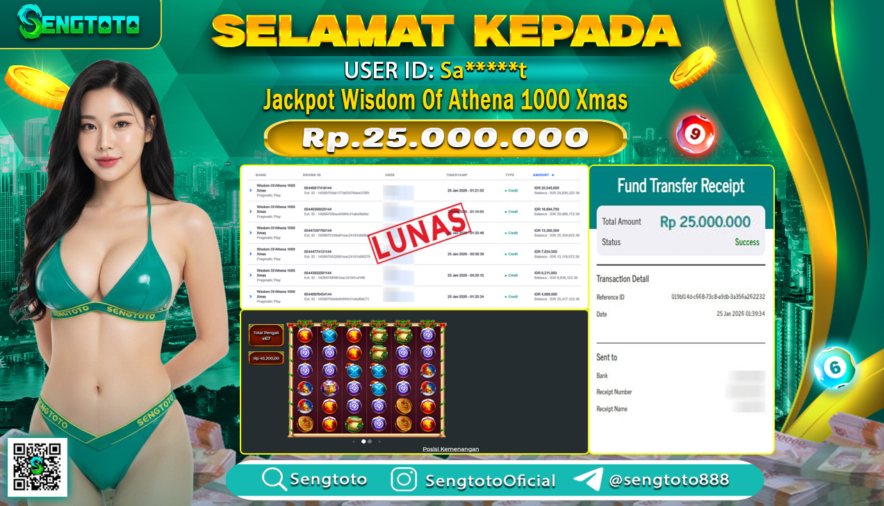 BUKTI PEMBAYARAN SLOT WISDOM OF ATHENA 1000 XMAS