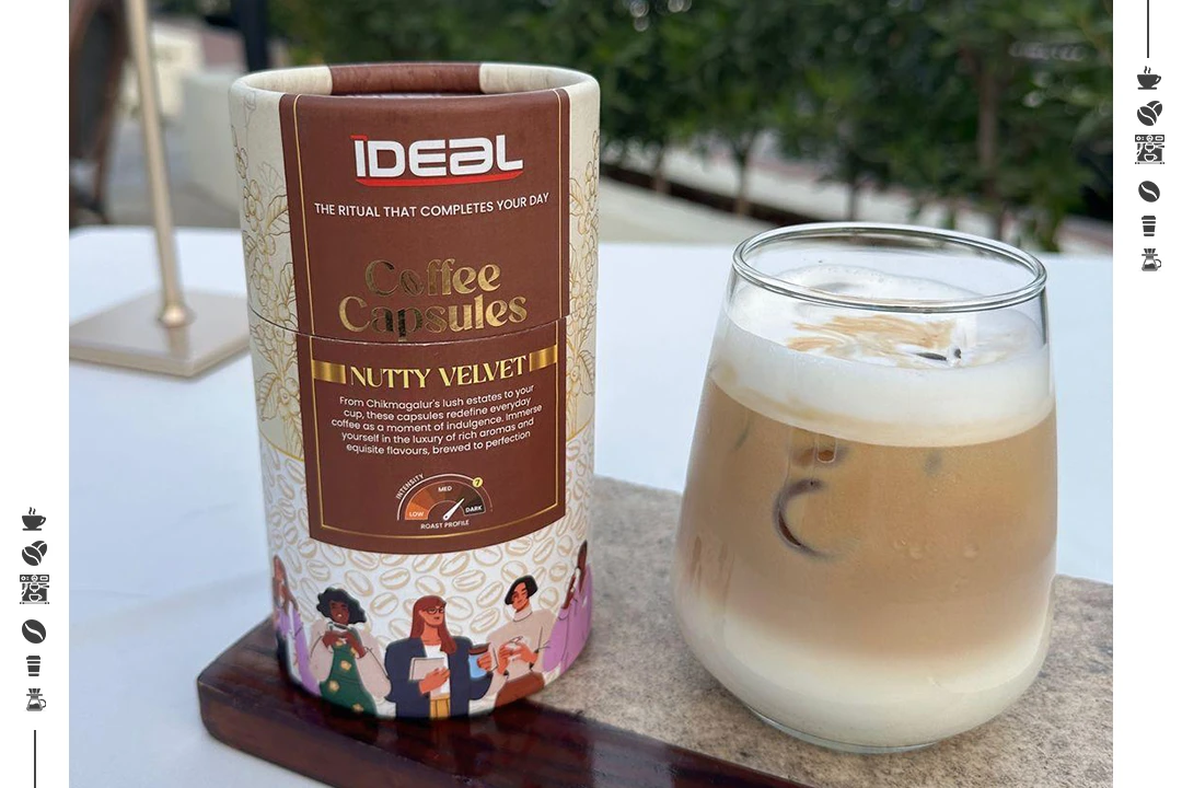 Nutty velvet espresso coffee