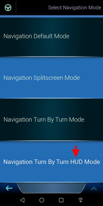 Turn by Turn HUD Mode