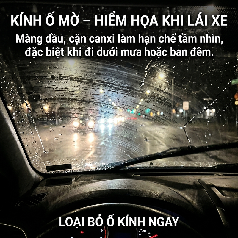 Kính ố mờ hiểm họa khi lái xe