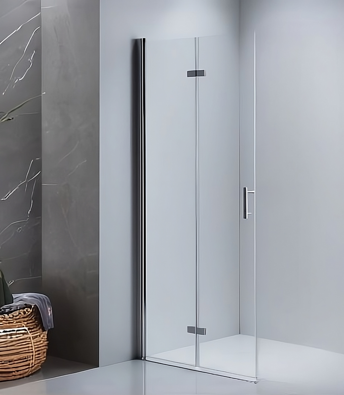 Duschwand Glaswand Duschabtrennung Walk In Duschkabine faltbar drehbar H185cm