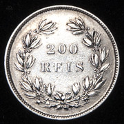200 reis Portugal. María II 1838. PAS7021