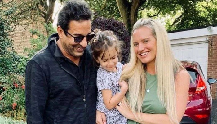 Wasim with his wife and daughter