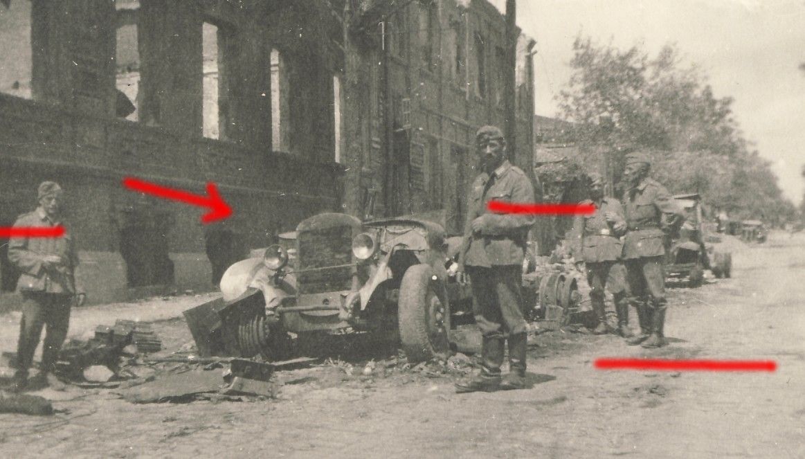 Orig. Foto KFZ Auto PKW Hafen Zerstörungen - Rus