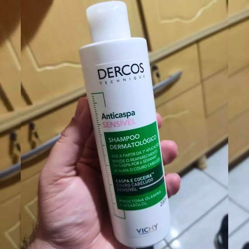 Shampoo Dercos Anticaspa Para Couro Sensível 200ml Vichy