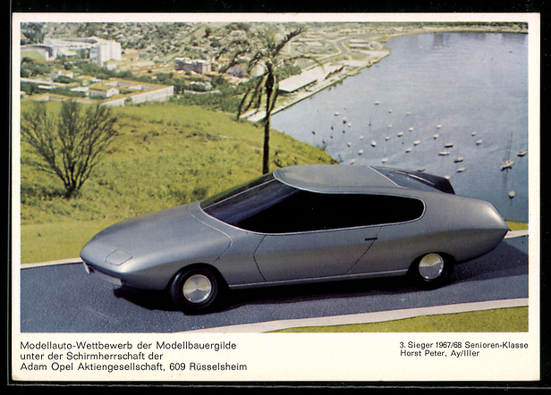 AK Modellauto Wettbewerb unter Schirmherrschaft der Adam Opel AG 3 Sieger 1967 68 Senioren Klasse