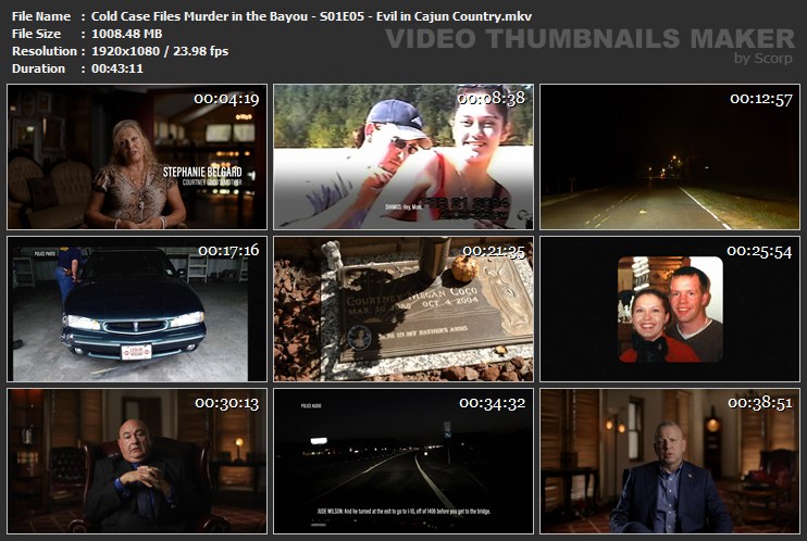 Cold Case Files Murder in the Bayou - S01E05 - Evil in Cajun Country.mkv